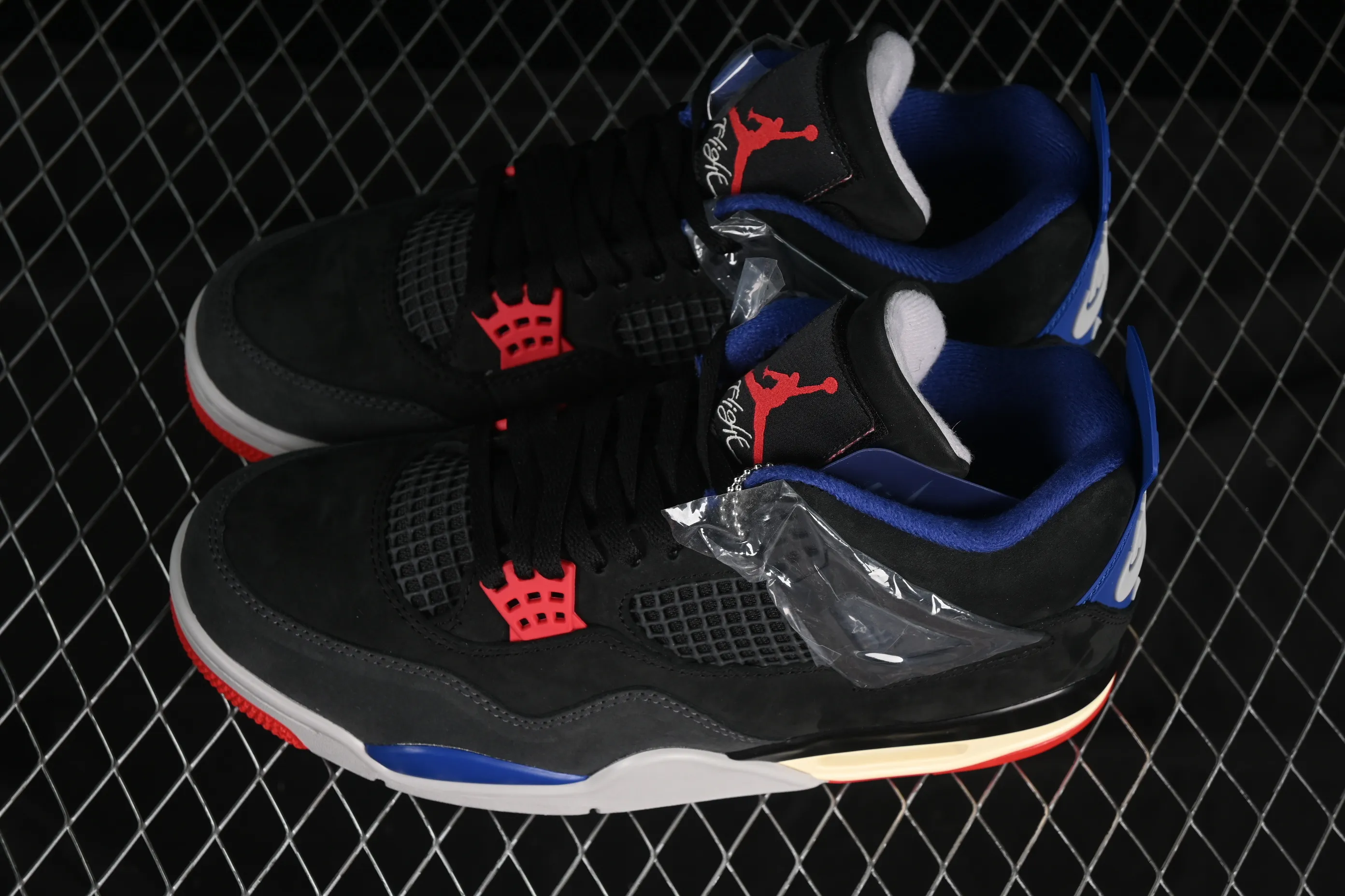 All categories Air Jordan Jordan series basketball shoes Air Jordan 4 OG version Air Jordan 4 Retro "Lase" AJ4 Joe 4 black gray blue color FV5029-003